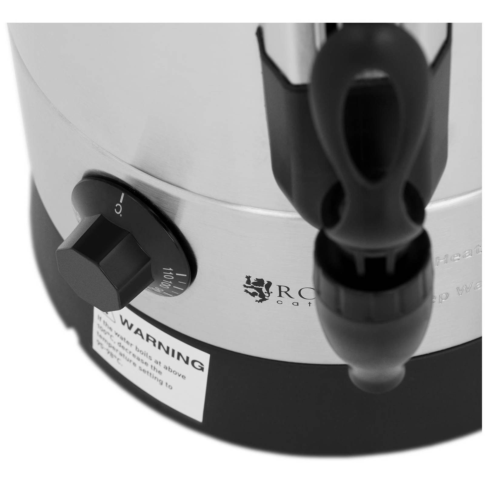 Royal Catering Heißwasserspender 8,7 L Wasserkocher Edelstahl doppelwandig Heißwasserbereiter Gastro, 1500 W, verschiedene Größen