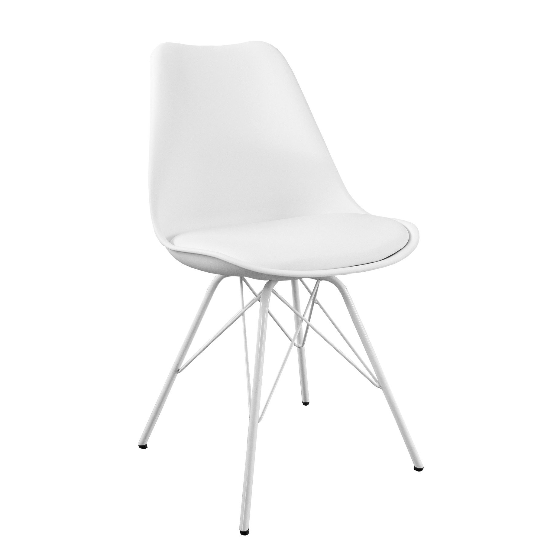 riess-ambiente Esszimmerstuhl SCANDINAVIA MEISTERSTÜCK weiß / weiß, Esszimmer · Kunstleder · Metall · Retro Design. € 39,95