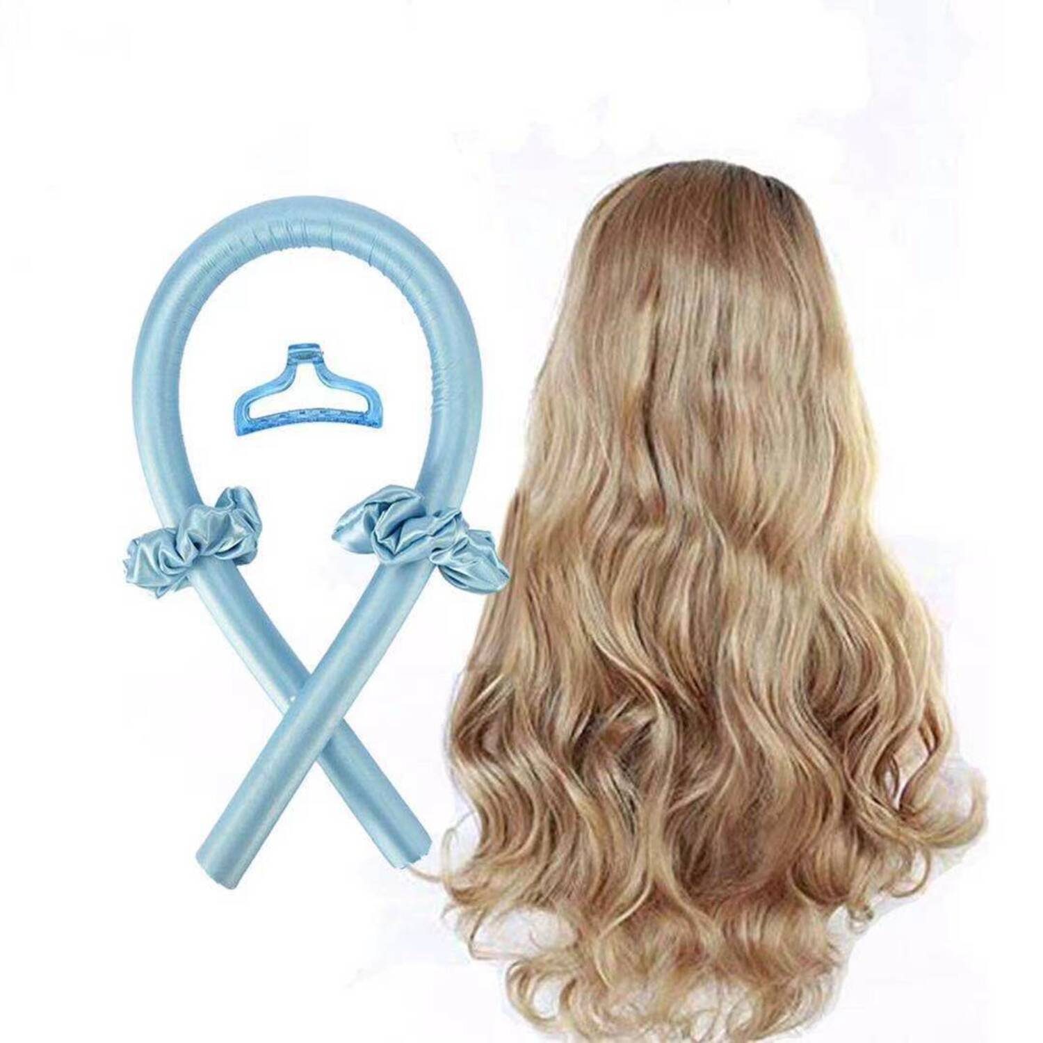 Wellen ohne Lockenwickler Hitze Blau Hair Friseurmeister Haarband Locken lange Haare Styling für