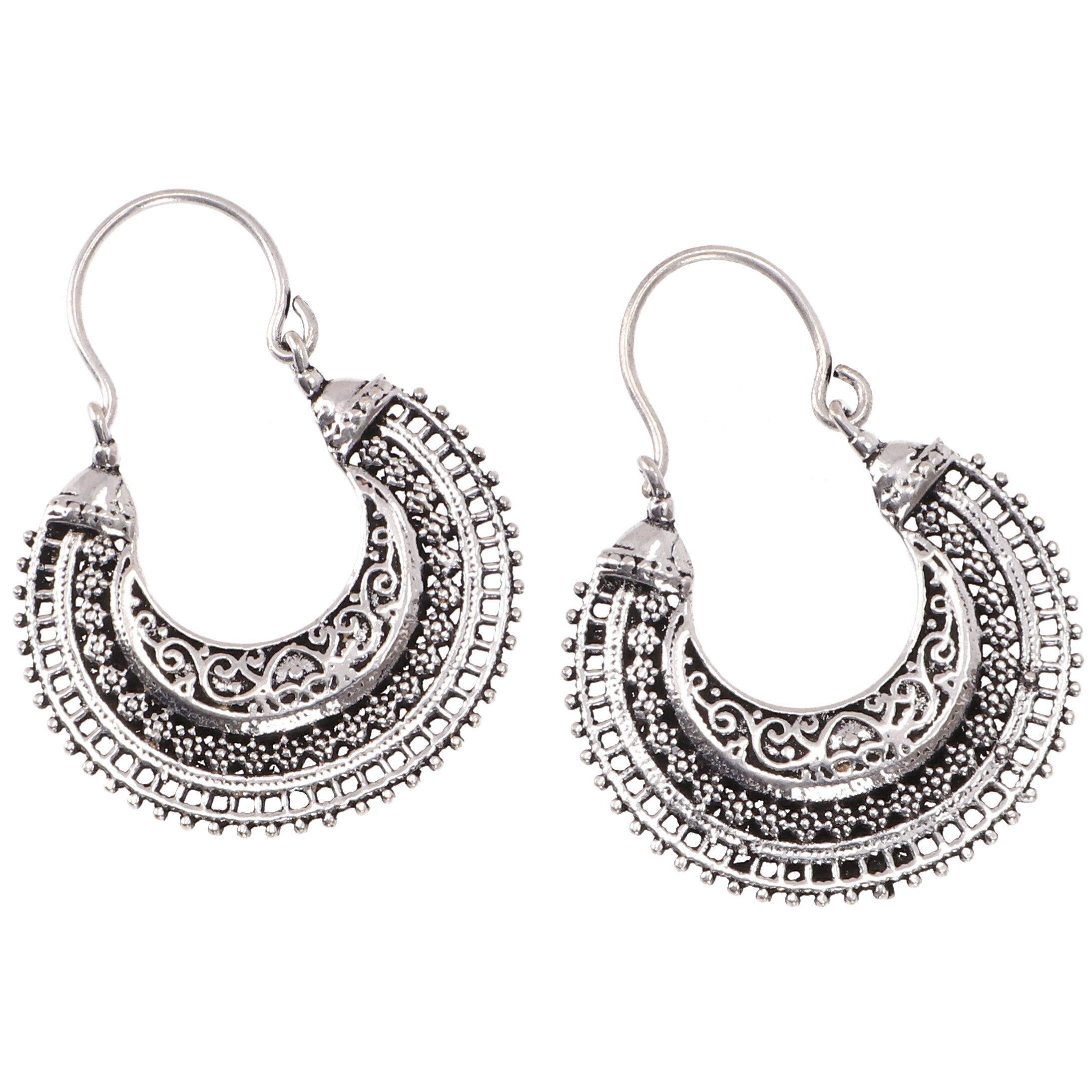 Guru-Shop Paar Ohrhänger Boho Ohrringe, silberne indische Ohrringe aus.. günstig online kaufen