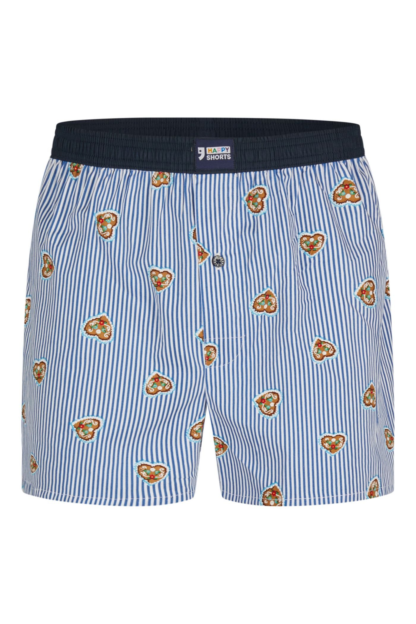 HAPPY SHORTS Boxershorts Happy Shorts Herren american Boxer Boxershorts Lebkuchenherz gestreift (1-St)