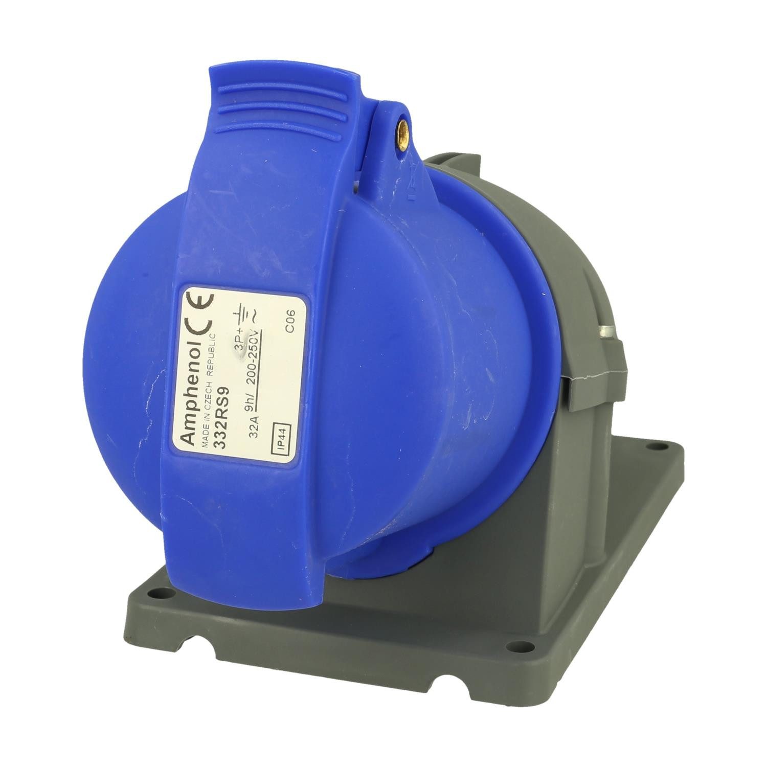 Amphenol CEE-Stecker Titel:32 Ampere CEE Wandsteckdose 4-polig (3P+PE) Buchse, Kodierung 9, (CEE Stromverteiler)