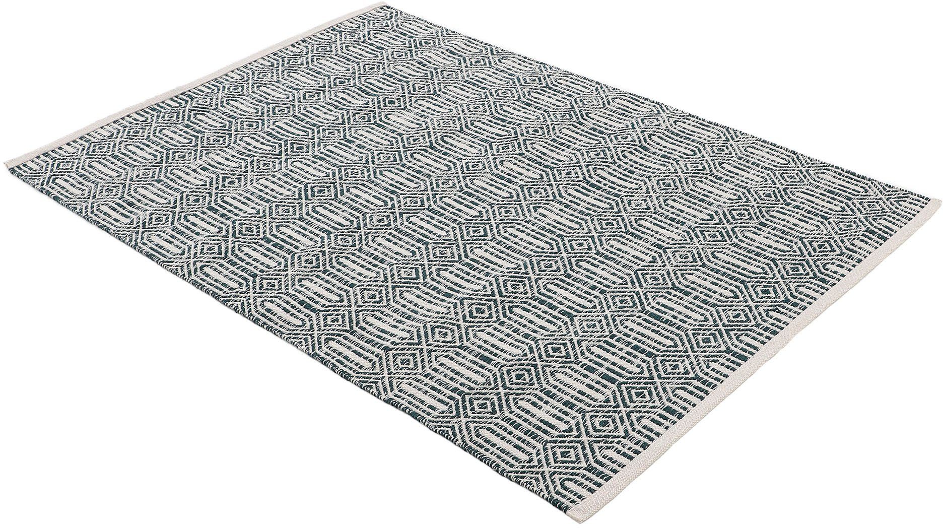 carpetfine Teppich Kelim Oregan, rechteckig, Höhe: 5 mm, Wendeteppich aus reiner Baumwolle, Wohnzimmer