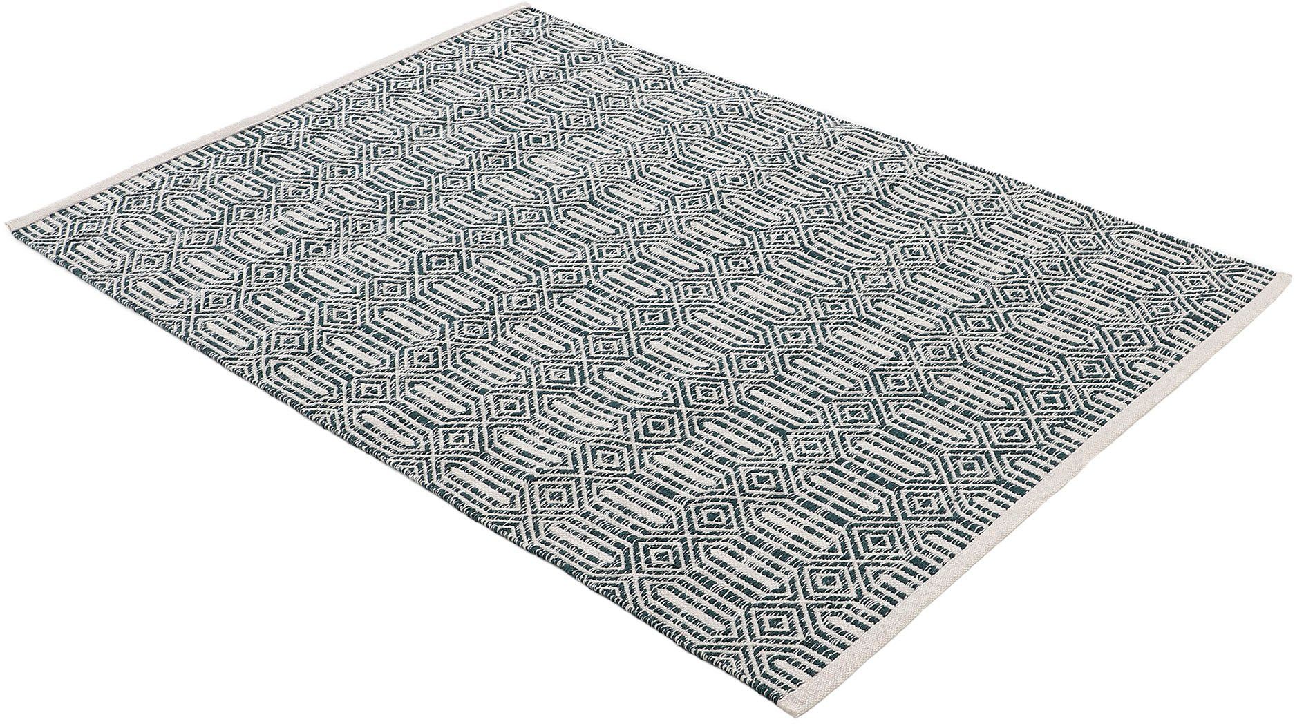 Baumwolle, aus Teppich Wohnzimmer Wendeteppich Kelim mm, 5 Höhe: Oregan, reiner carpetfine, rechteckig,
