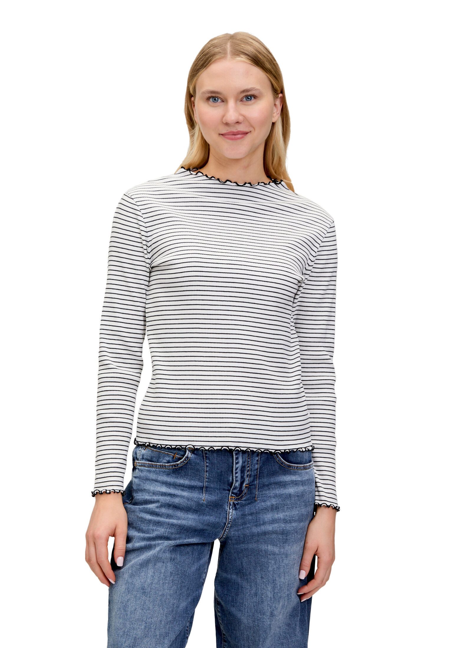 Cartoon Kurzarmshirt Damen mit Kragen (1-tlg)