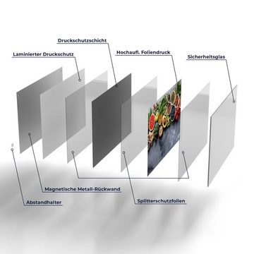 DEQORI Magnettafel 'Auswahl an Superfood', Whiteboard Pinnwand beschreibbar