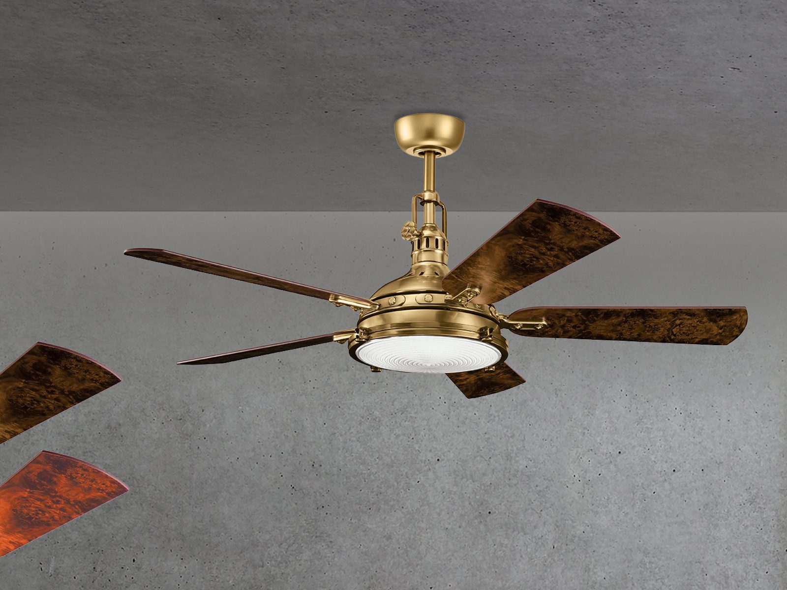 Kichler Deckenventilator, leise mit LED Licht und Fernbedienung Ø 142cm, Flügel wendbar 2 Farben