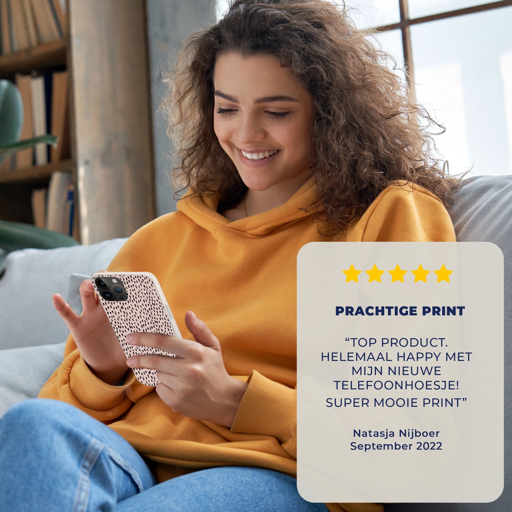 MuchoWow Handyhülle für Apple iPhone 14 Pro Max Polka dots - Rosa - Schwarz, Smartphone-Bumper, Print, Handy Schutzhülle Dünn