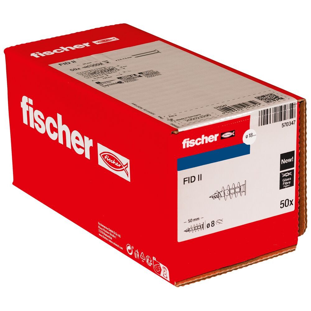 fischer Dämmstoffdübel Dämmstoffdübel FID II, (50-tlg)