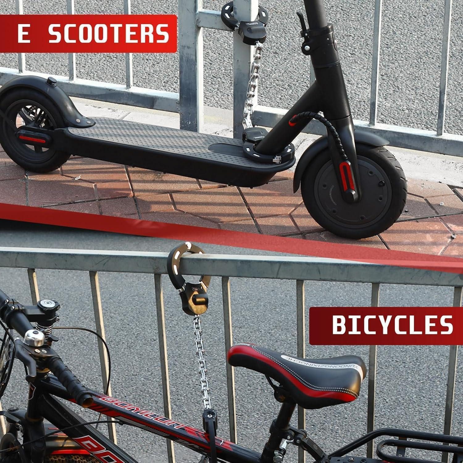 LuxusKollektion Bügelschloss E Scooter Schloss mit wasserdichter Tasche und Handschellenschloss