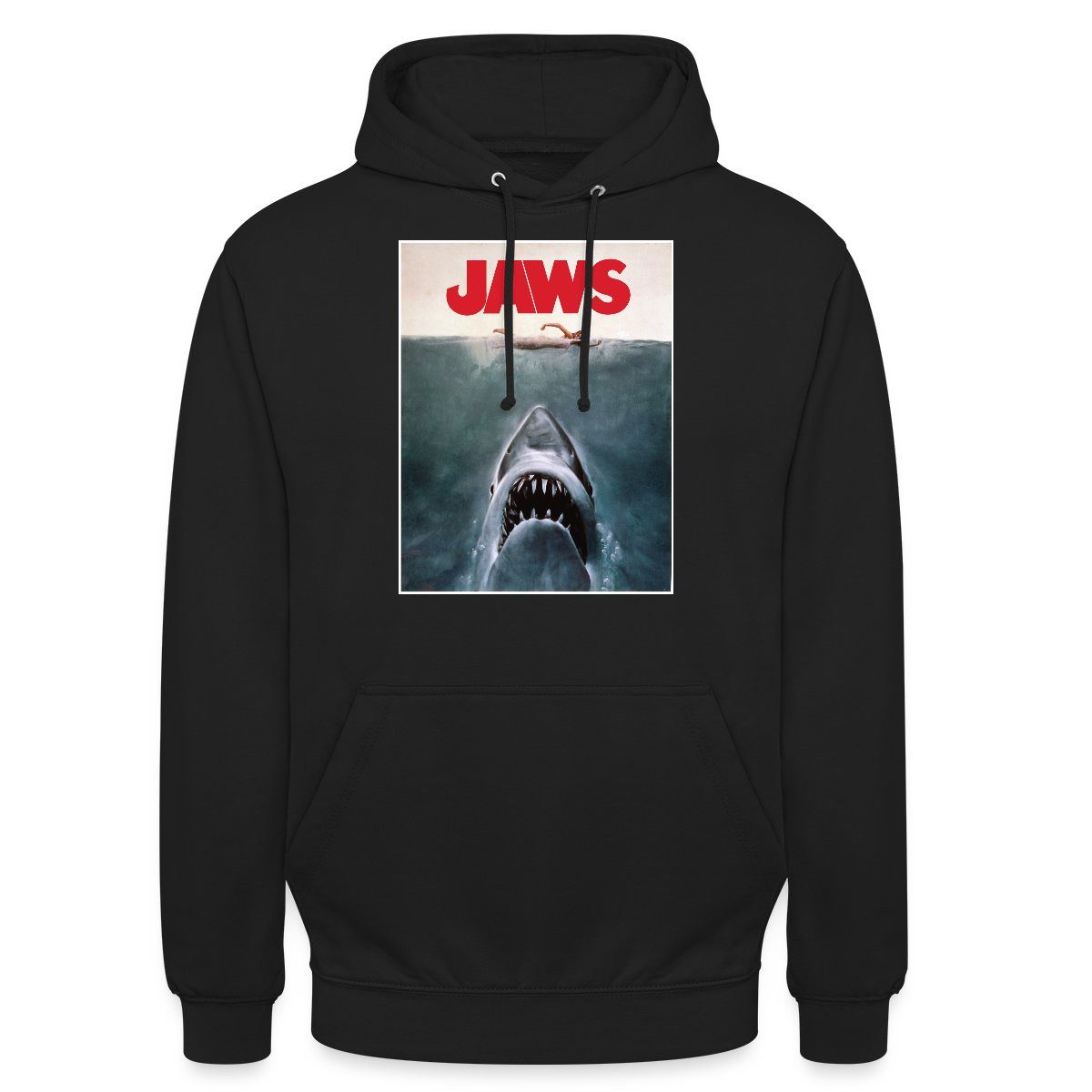 Spreadshirt Hoodie Der Weiße Hai Jaws Filmposter-Logo Mit Hai Unisex Hoodie (1-tlg)