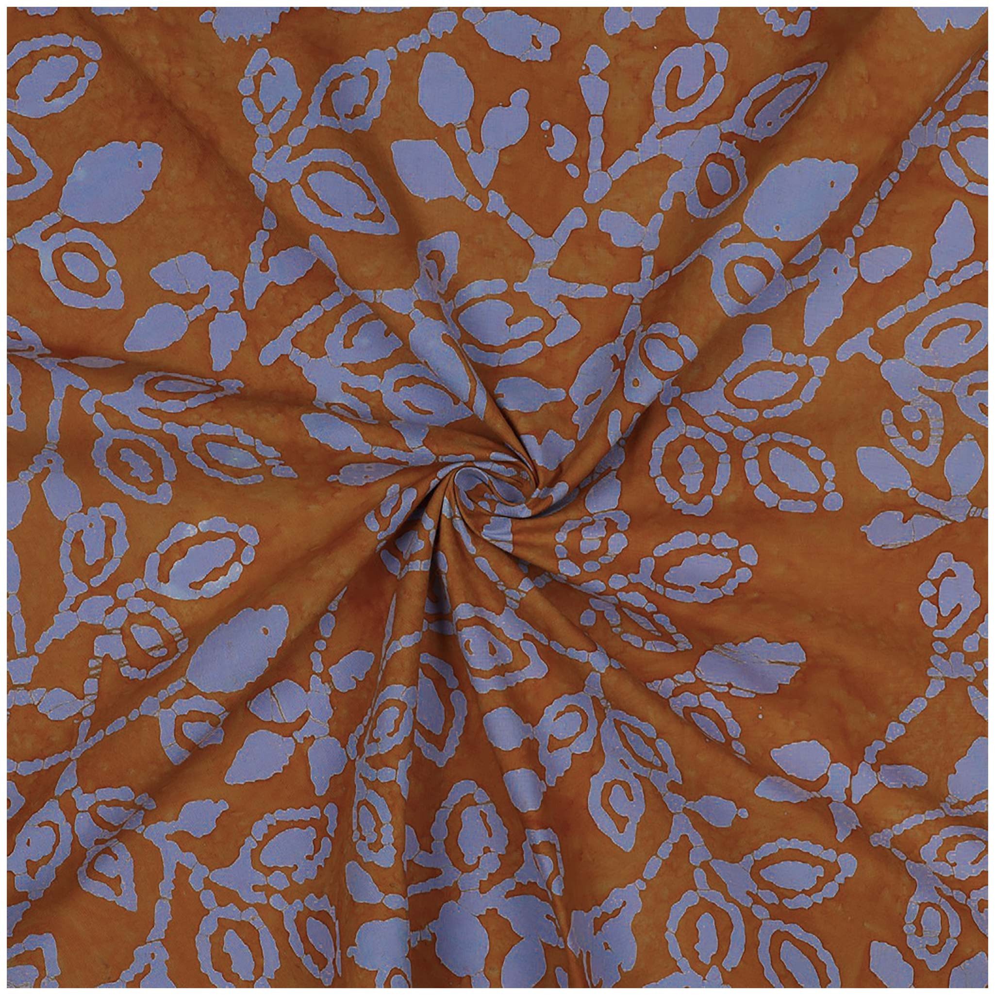 maDDma Stoff Baumwollstoff Foliage-Batik 0,5x1,37m Sommerstoff Meterware, orange