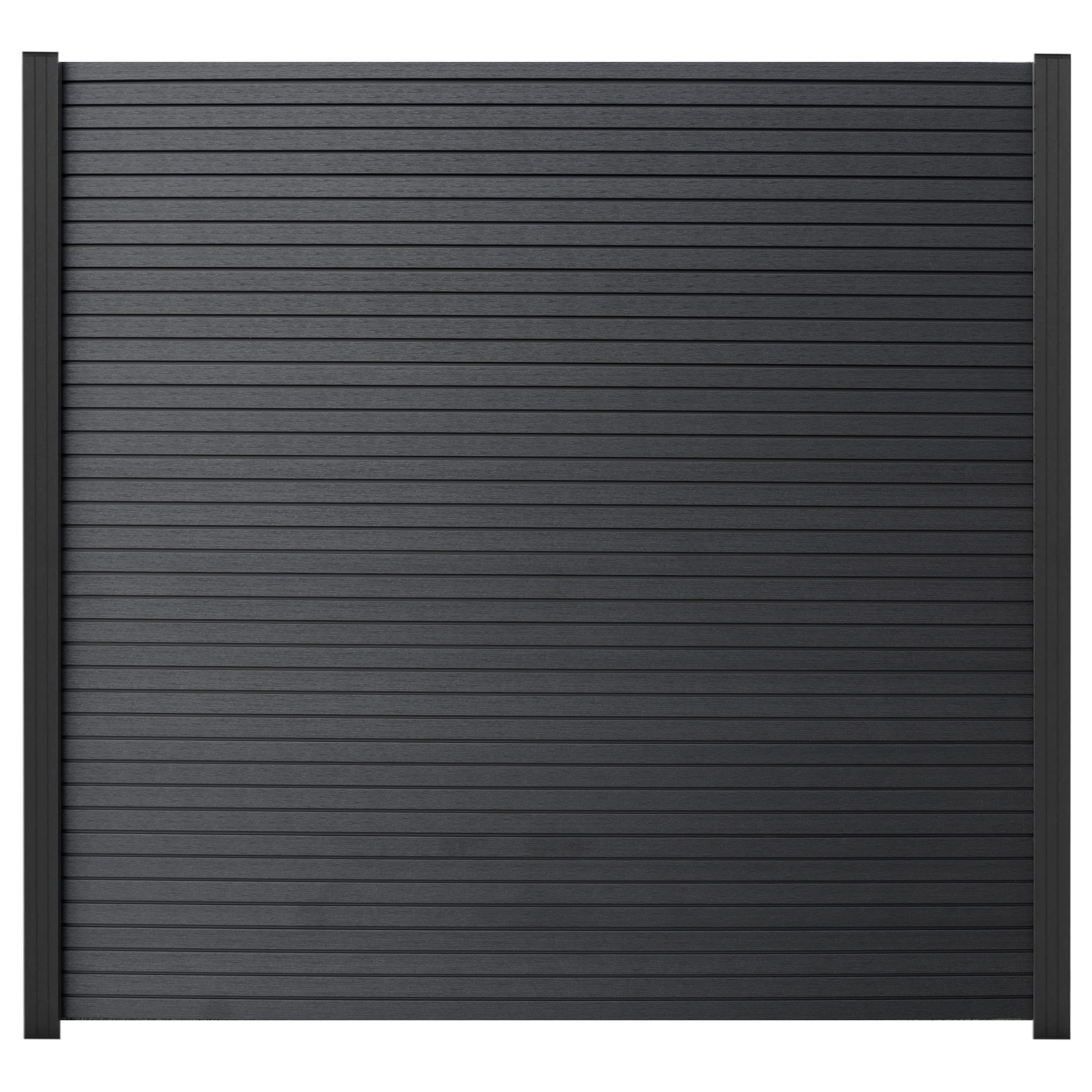 GartenLand Zaun Shadowline WPC Co-extrudiert ca. 180x180 cm, (Set, Ohne Pfosten, ca. 180x180 cm), Lamellen Co-Extrudiert, besonders haltbar, Pflegeleicht