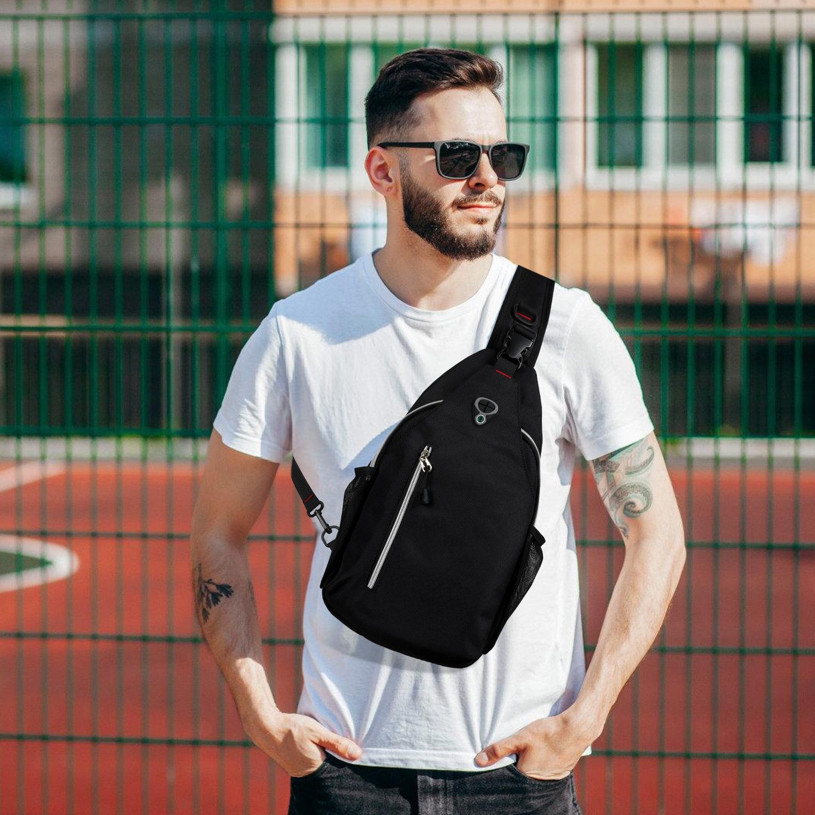 TAN.TOMI Schultertasche Sling Schulter brusttasche Herren Sling Bag Herren, günstig online kaufen