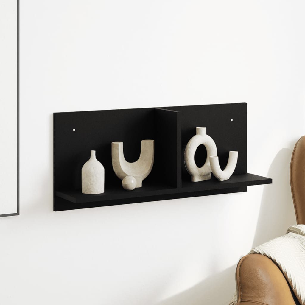 vidaXL Regal Wandschrank 70x16,5x30 cm Schwarz günstig online kaufen