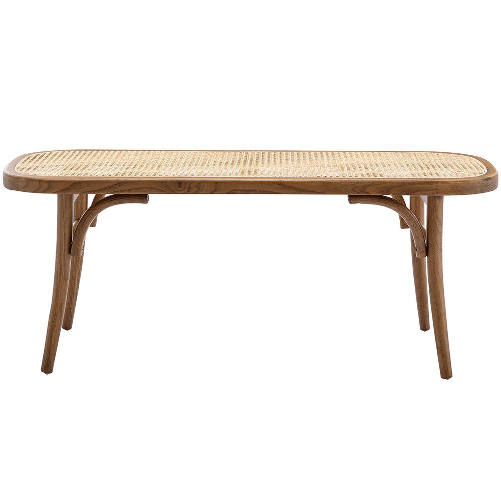 WAHSON OFFICE CHAIRS Sitzbank Esstischbank Rattan Holz Esszimmerbank 96.5cm günstig online kaufen