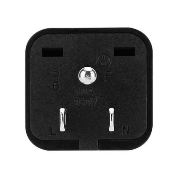 Intirilife Stromadapter, 4x Steckdosen Adapter in SCHWARZ