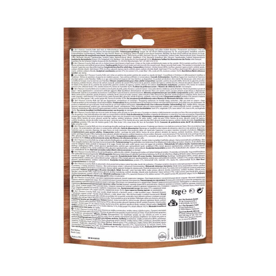 8in1 Flavours Crunchy Rolls 85 g, für: Hund
