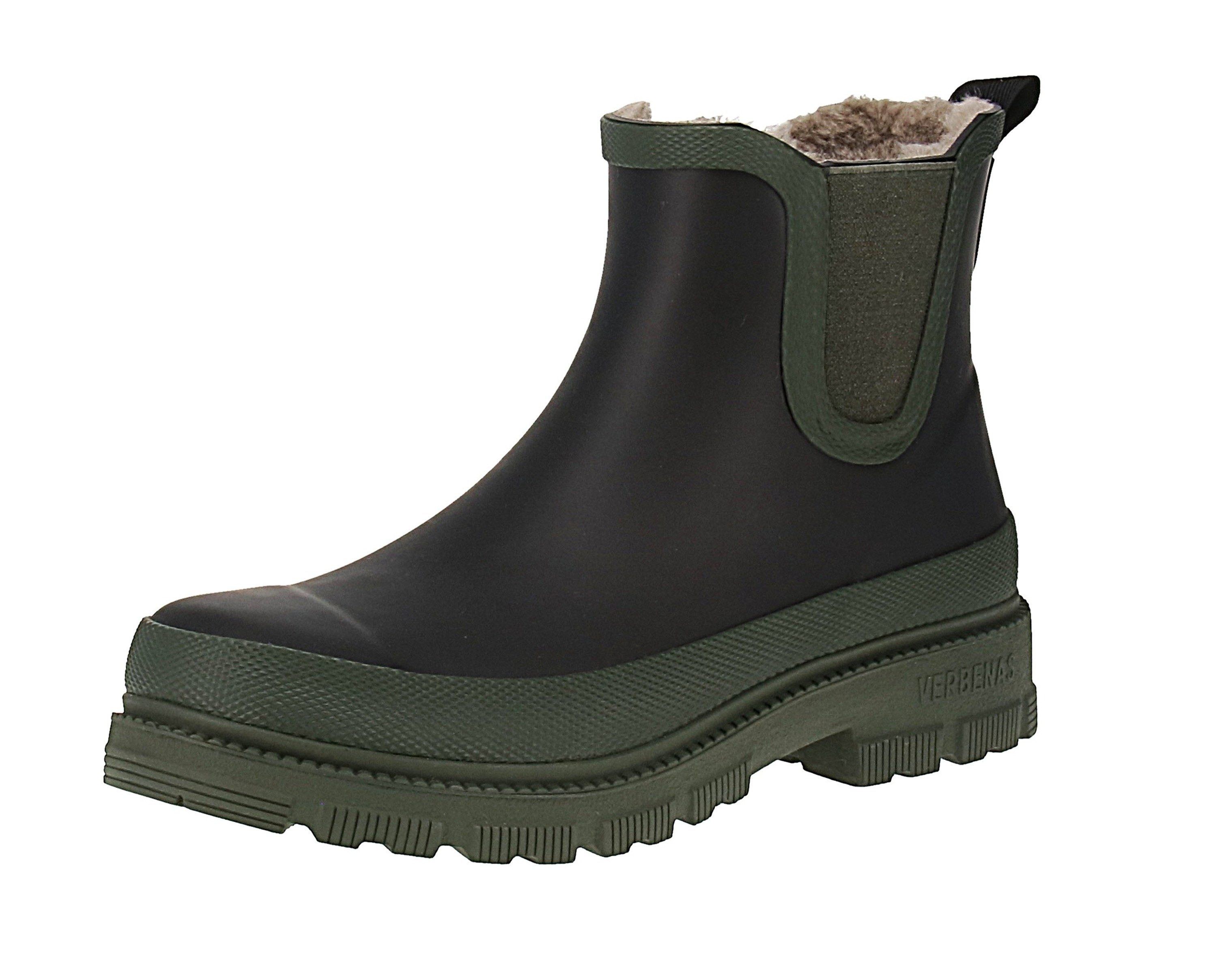 VERBENAS Verbenas 9302181199 Lua Fur Smooth - Damen Chelsea Boots - Black-Kaki Stiefel