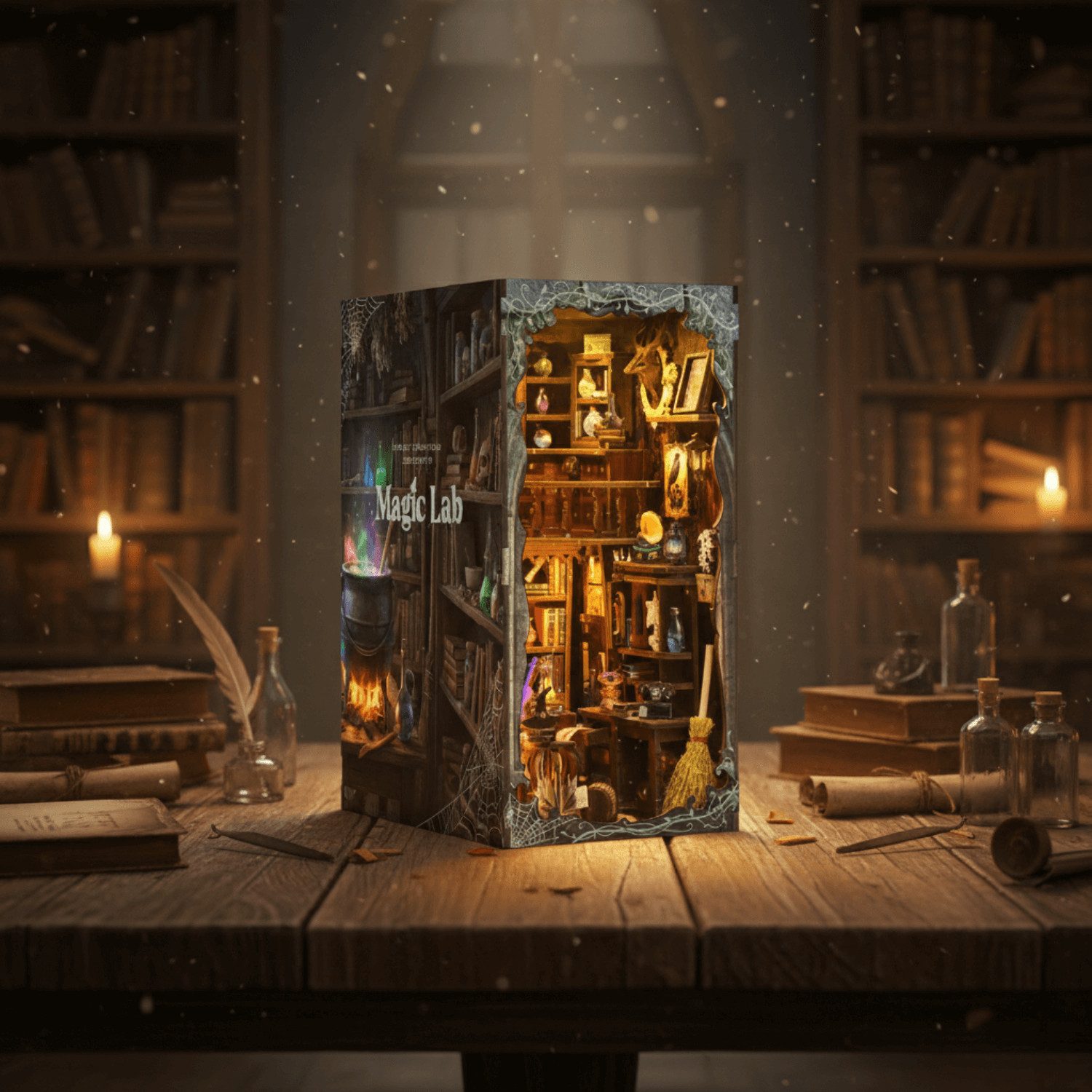 MagicHolz Buchstütze Magic Lab Book Nook