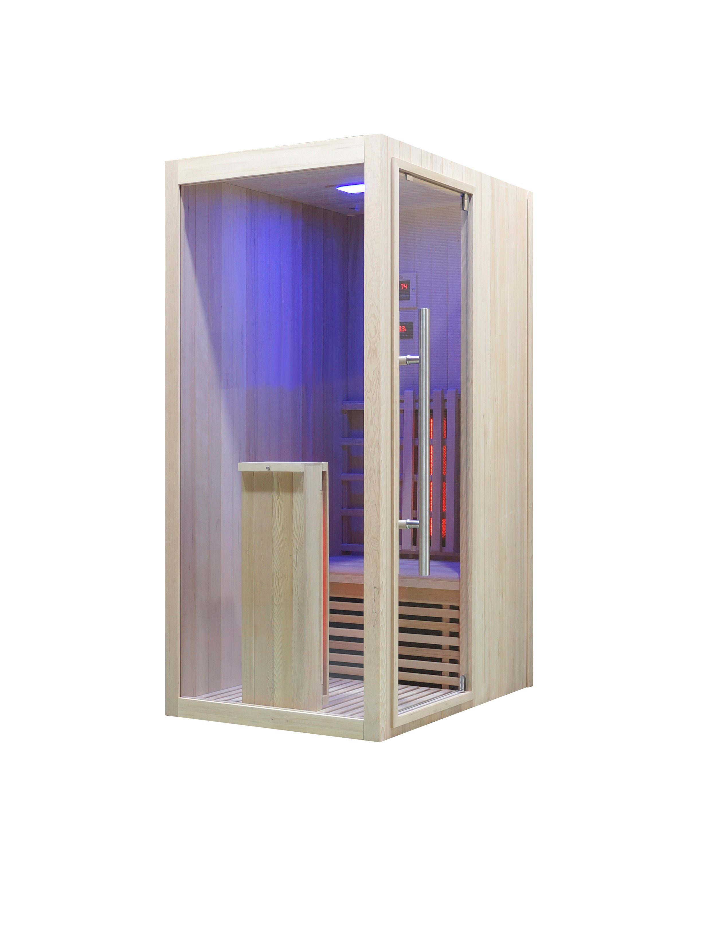 Infrarotkabine Easytherm Solo Wärmekabine Hemlock für 1 Person Vollspektrum Strahler