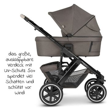 ABC Design Kombi-Kinderwagen »Salsa 4 Air - Diamond Edition - Herb«, (7-tlg), 2in1 Kinderwagen Buggy Set mit Lufträdern, Babywanne, Sportsitz, Regenschutz & Zubehör
