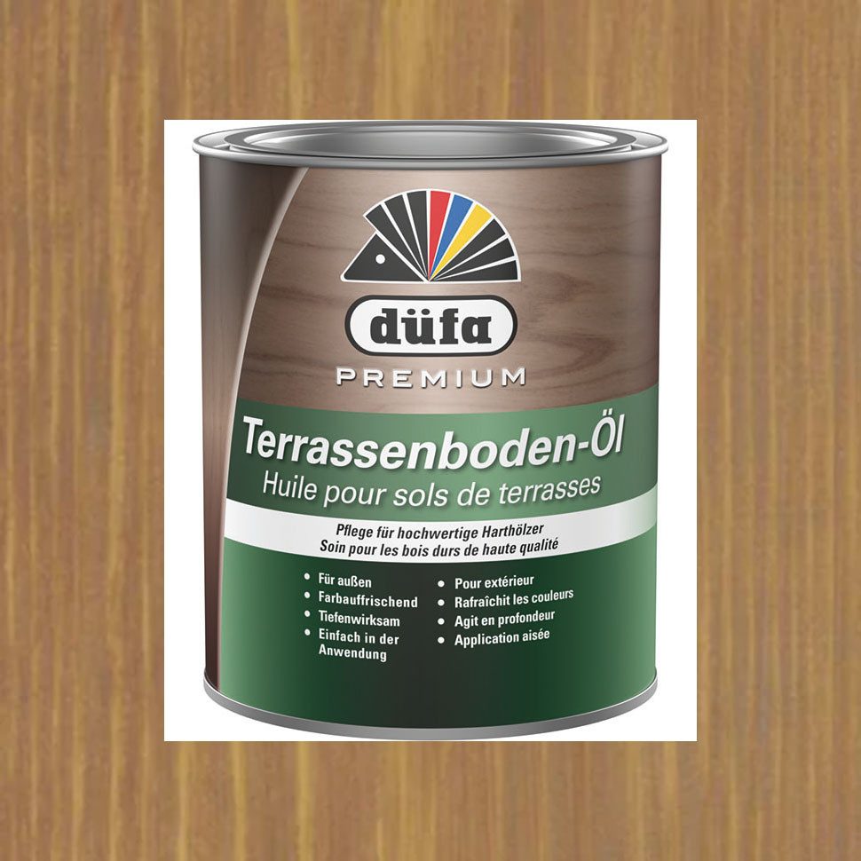 düfa Hartholzöl Premium Terrassenboden-Öl 750 ml Terrassenöl Holzöl, zur Farbauffrischung und Imprägnierung