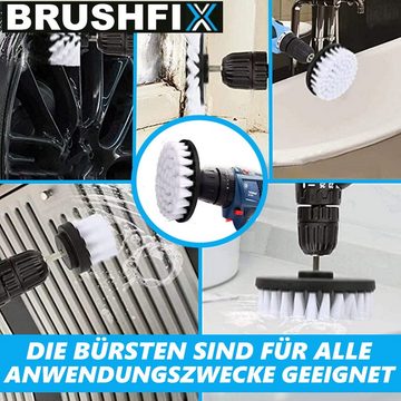 MAVURA Reinigungsbürsten-Set BRUSHFIX Bürstenaufsatz Akkuschrauber Bohrmaschine Reinigung, Bürste Reinigungsbürste Leder Polster Auto [4er Set]