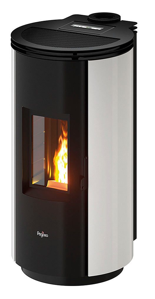 Pegaso Pelletofen Pegaso »Floyd 7«, 2,5-7,7 kW, Rauchabgang oben, 7 kW, Stilvoller Rauchrohrabgang oben, WIFI optional, raumluftunabhängig