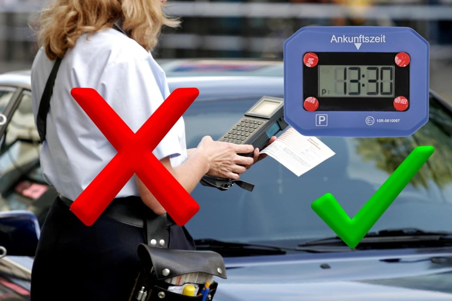 Cartrend elektronische Parkscheibe Cartrend Digitale Parkscheibe mit Zulassung vom