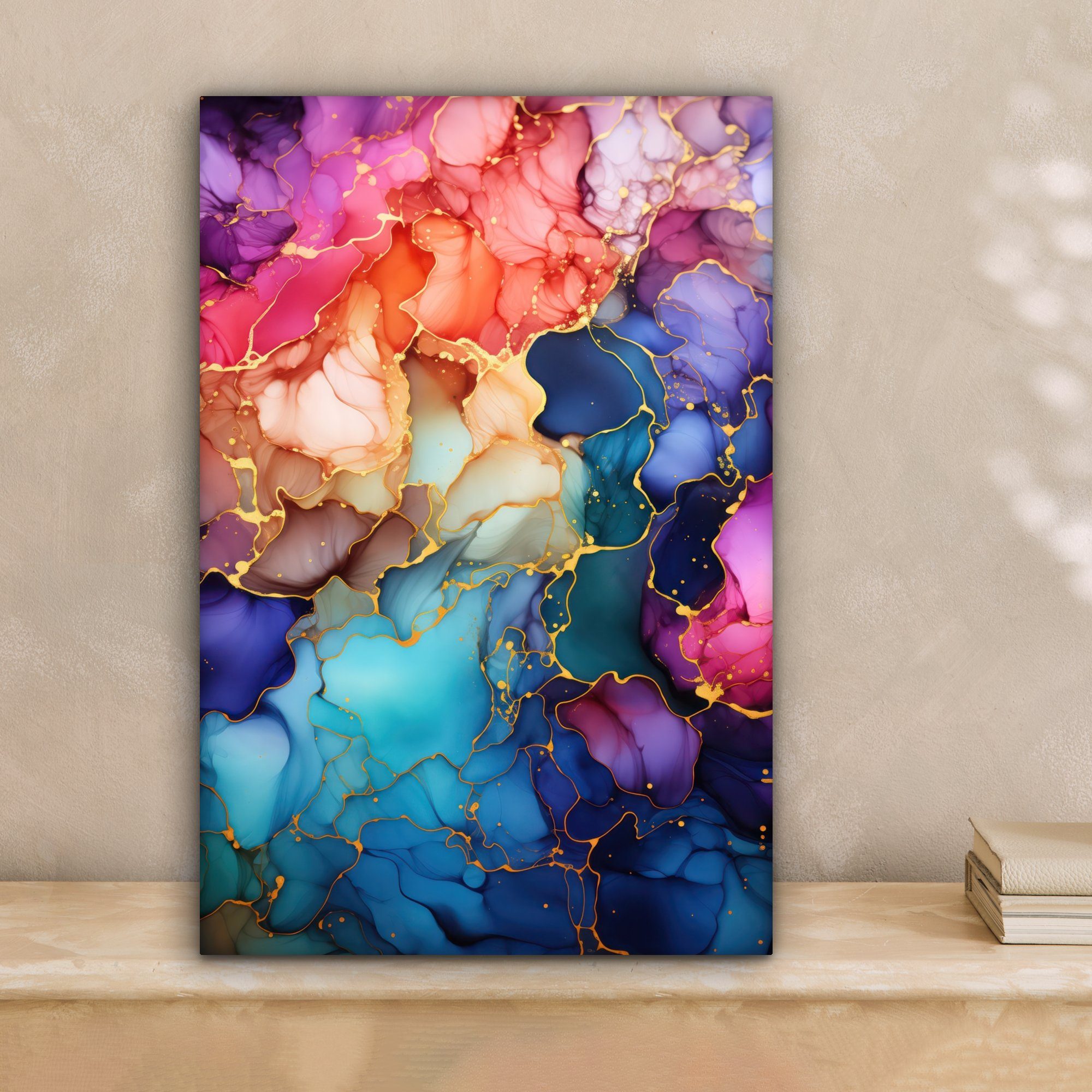 OneMillionCanvasses® Leinwandbild Marmor - Bunt - Abstrakt, Fotodruck (1 St günstig online kaufen