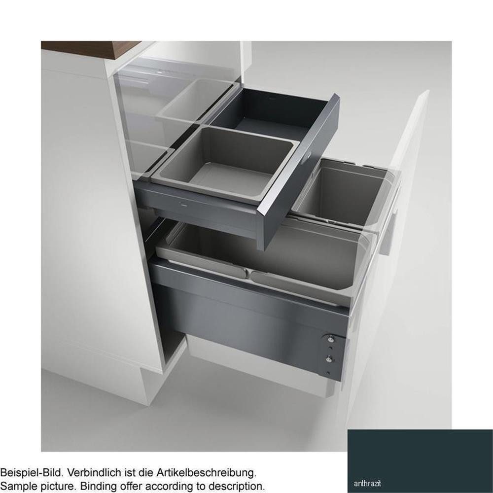 Naber Mülleimer Cox® Base 360 S/500-3 mit Base-Board, Abfallsammler für Frontauszüge