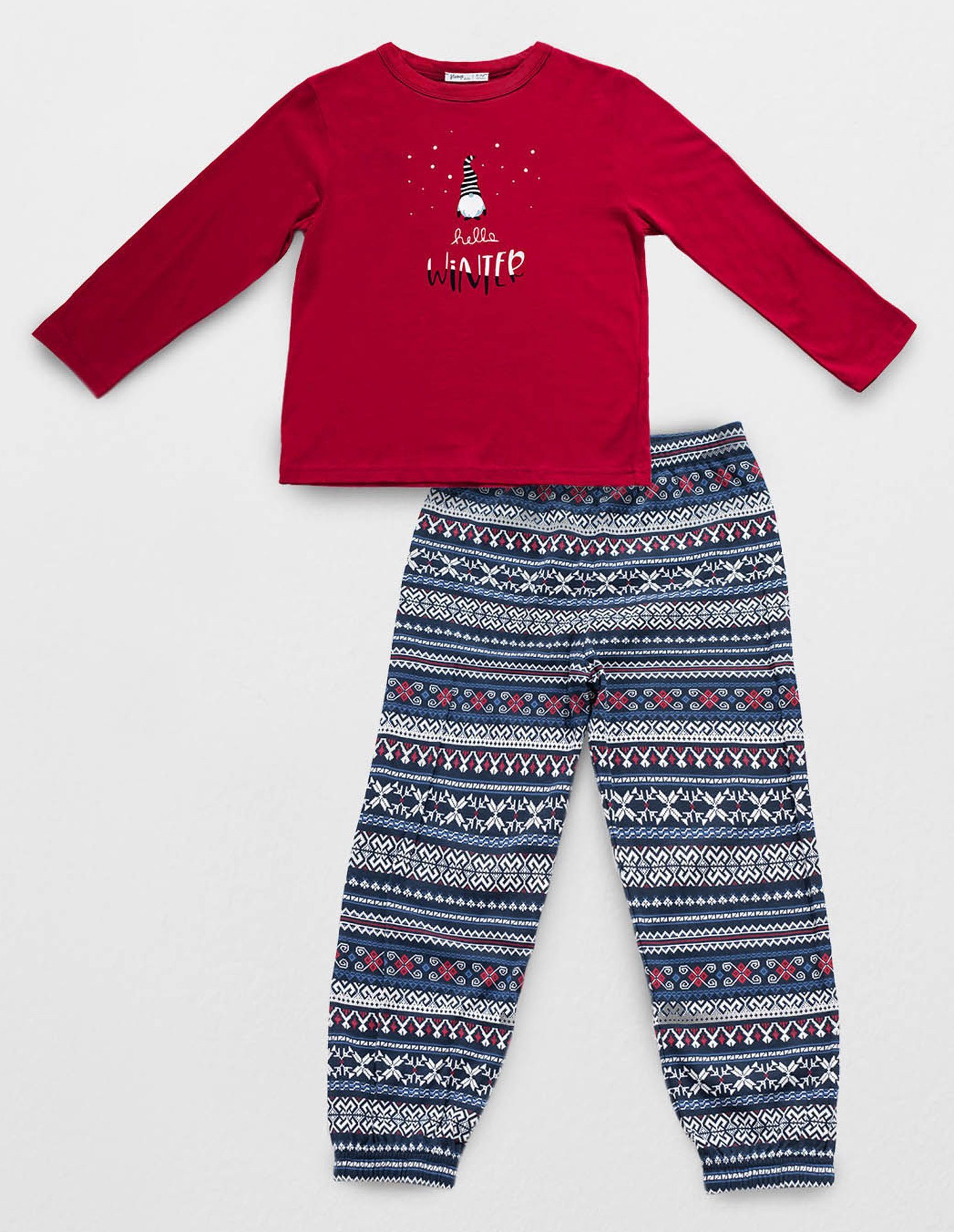 kids Vamp VAMP Gnom 2 Jungen Pyjama 2-teilig) Schlafanzug 2-teilig Unisex tlg., Schlafanzug (Set, lang Baumwolle Mädchen