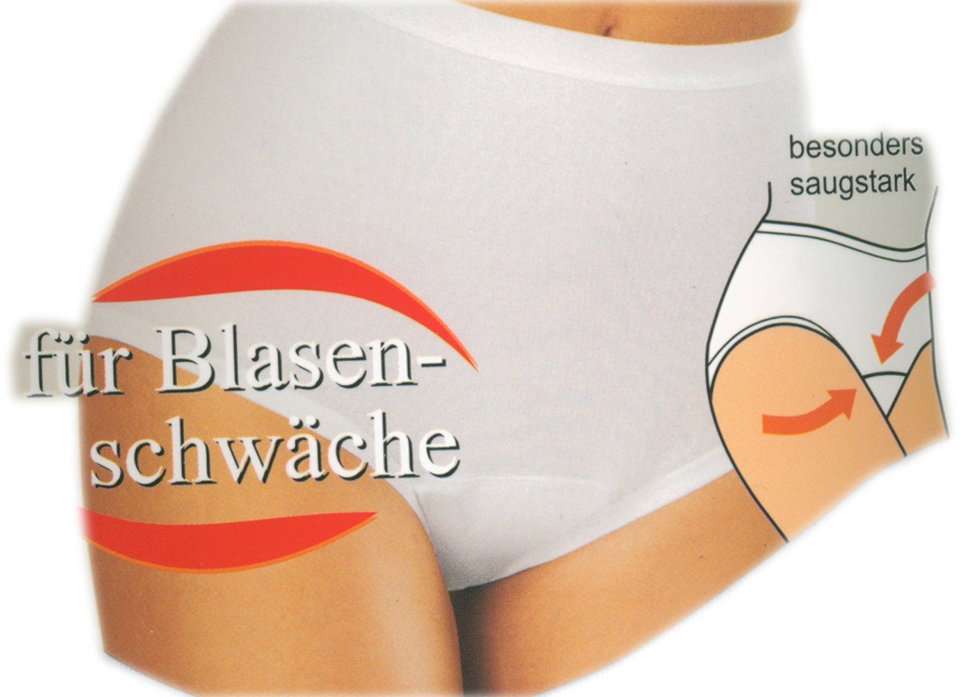 Inkontinenzslip Damenslip Taillenslip mit Hygieneeinlage Lieferbare (1-St)