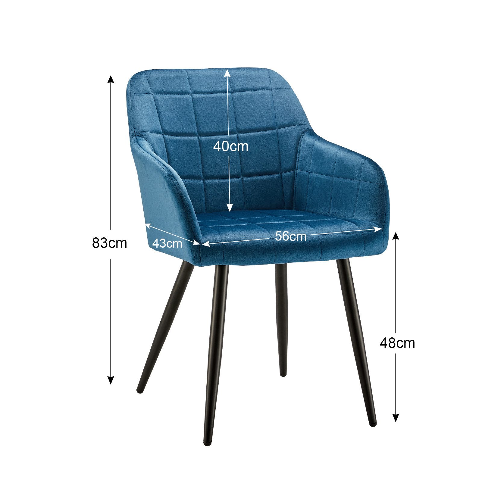 Ofcasa Esszimmerstuhl Polsterstühle (4er Set), Samt günstig online kaufen
