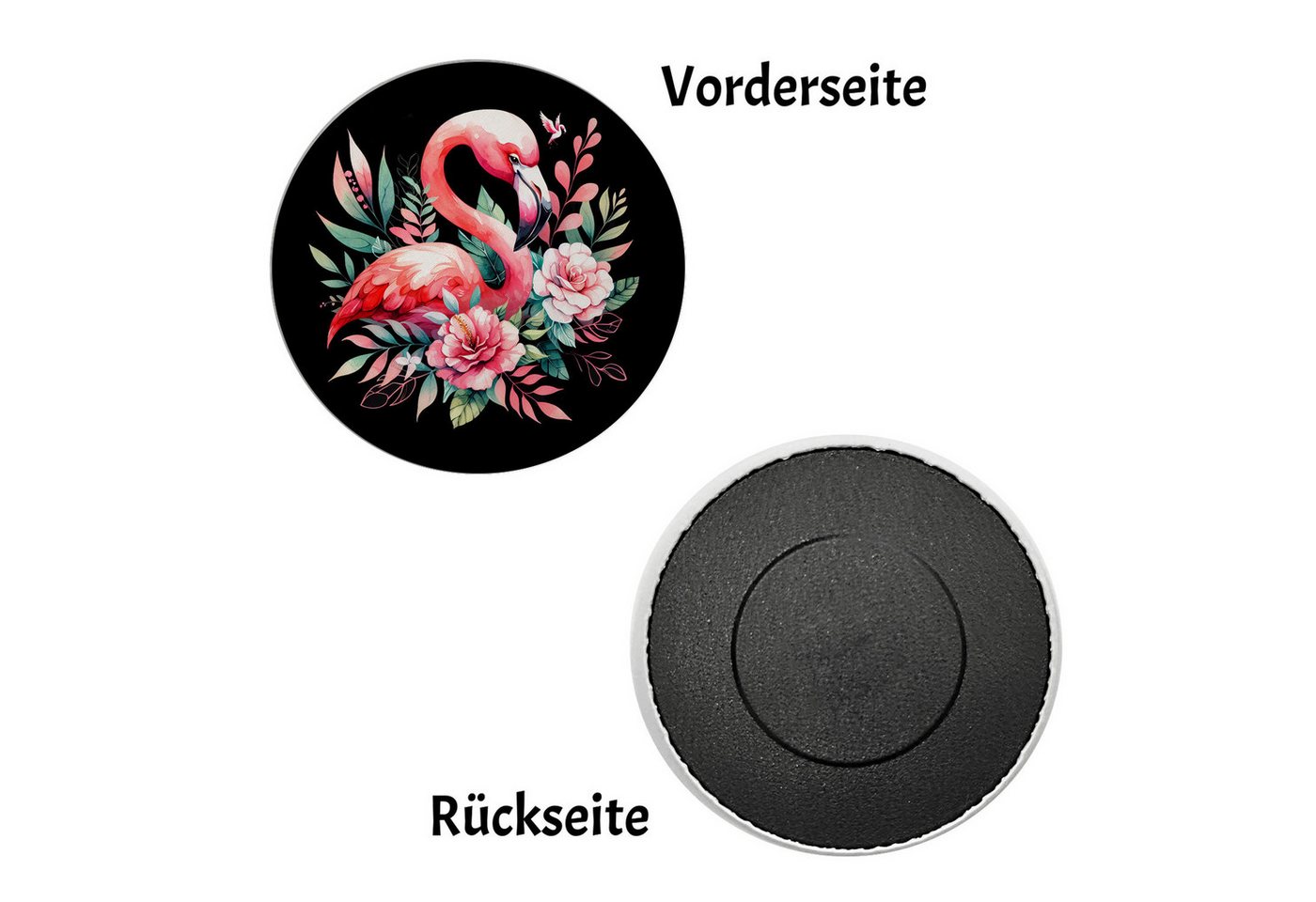 Thumbnail - speecheese Magnet Rosa Flamingo Magnet rund