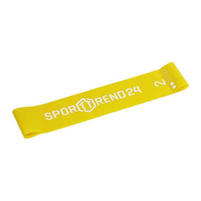 Sporttrend 24 Gymnastikbänder Mini Band gelb 0,5mm / leicht, Trainingsband