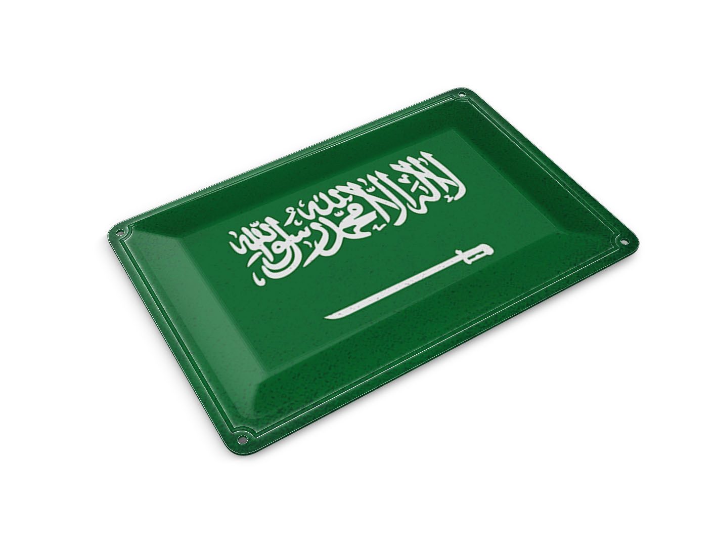 Femer GmbH Postkarte Flagge Saudi-Arabien 14x10 cm Arabia Vintage, unfrankiert