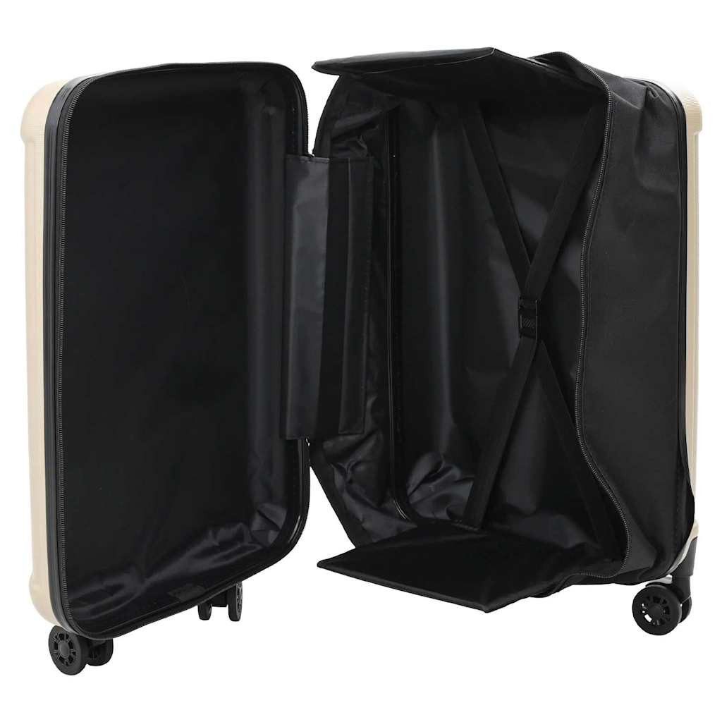 vidaXL Trolley Koffer mit Schloss Champagner 34 x 23 x 55,5 cm ABS Kunststoff