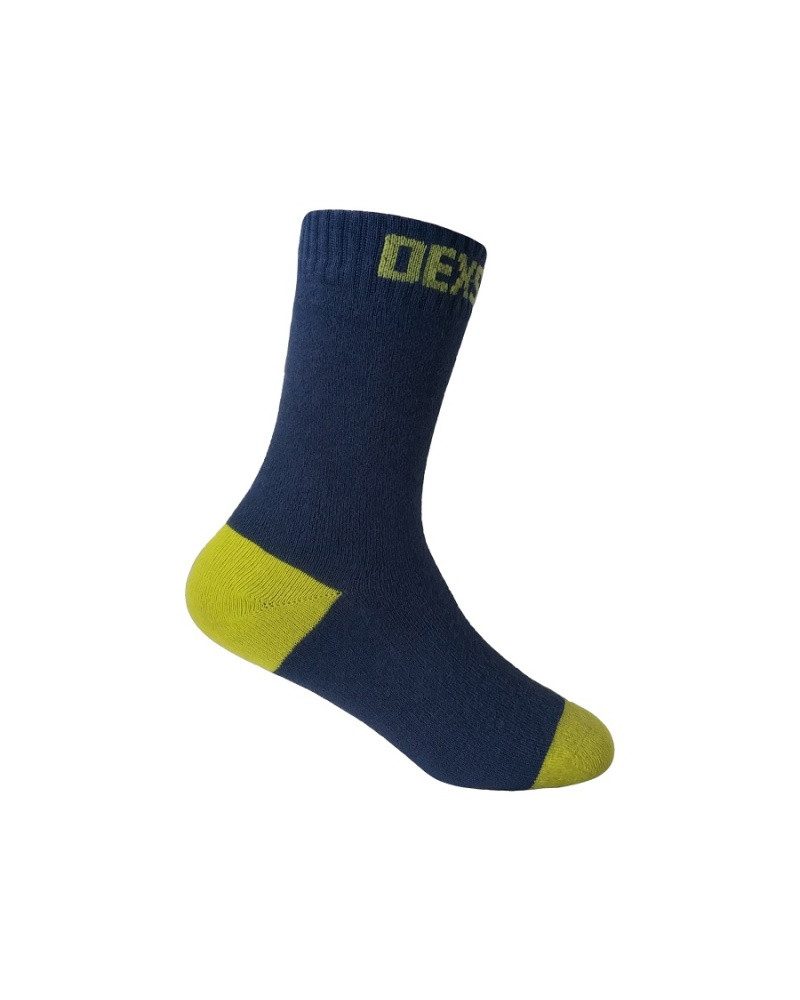 Sportsocken Ultra Thin (sehr dünn, wasserdicht) navy/lime Kinder - 1 Paar