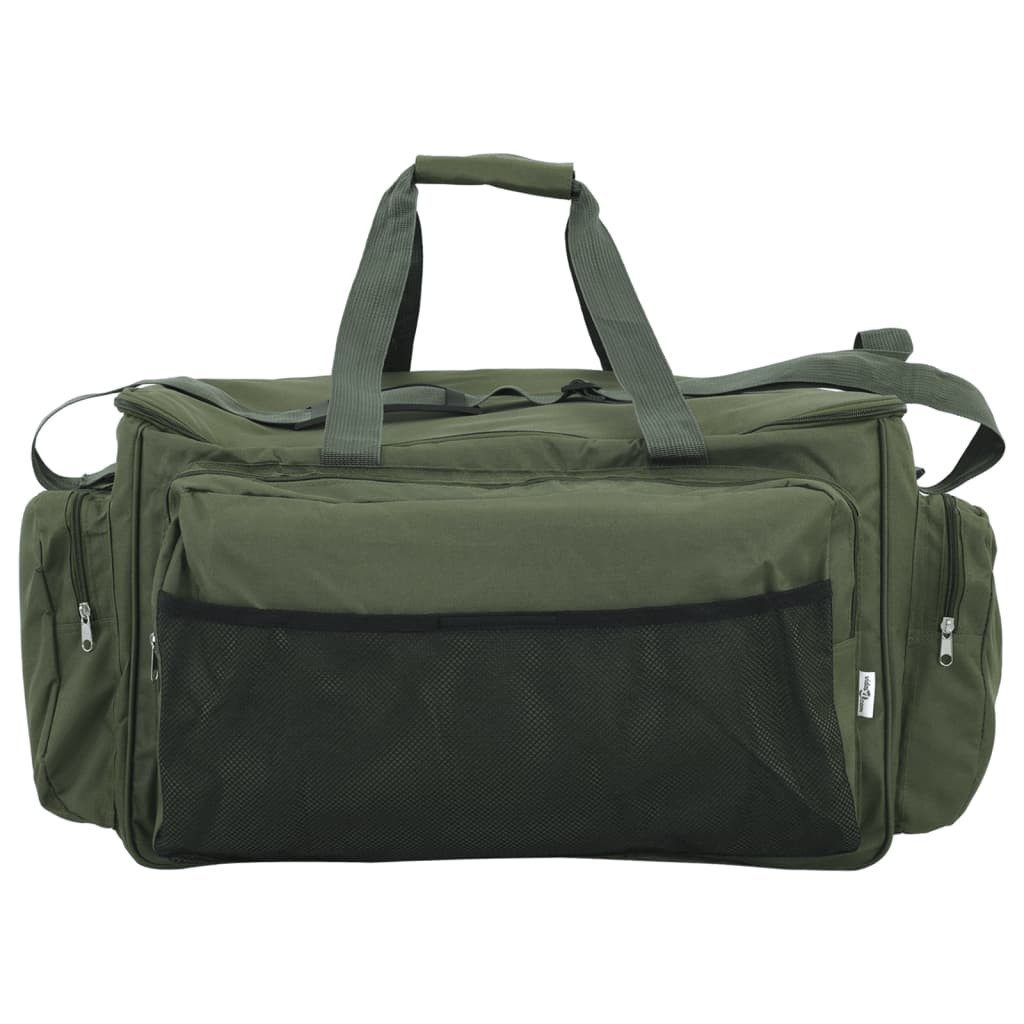 vidaXL Angelkoffer Angeltasche Wasserdicht Dunkelgrün Oxford-Gewebe