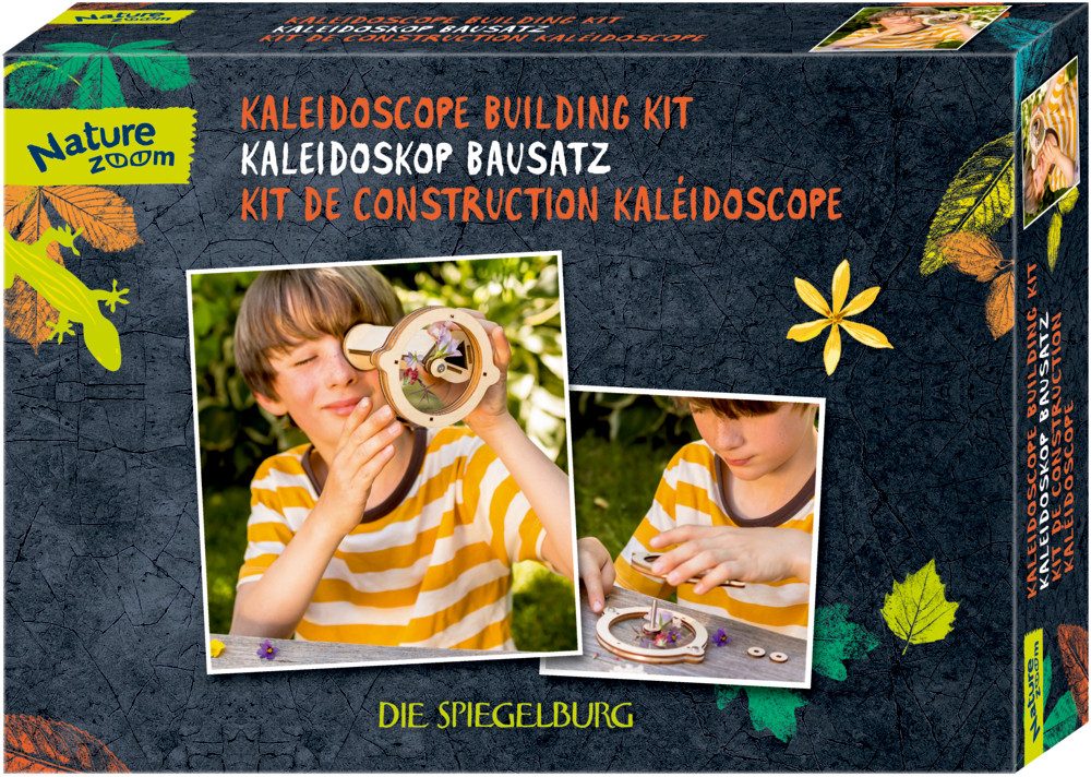 COPPENRATH DIE SPIEGELBURG Modellbausatz Bausatz Kaleidoskop - Nature Zoom aus Holz, Bastelsatz, (Set, 17-tlg., 1), Holz und Kunststoff