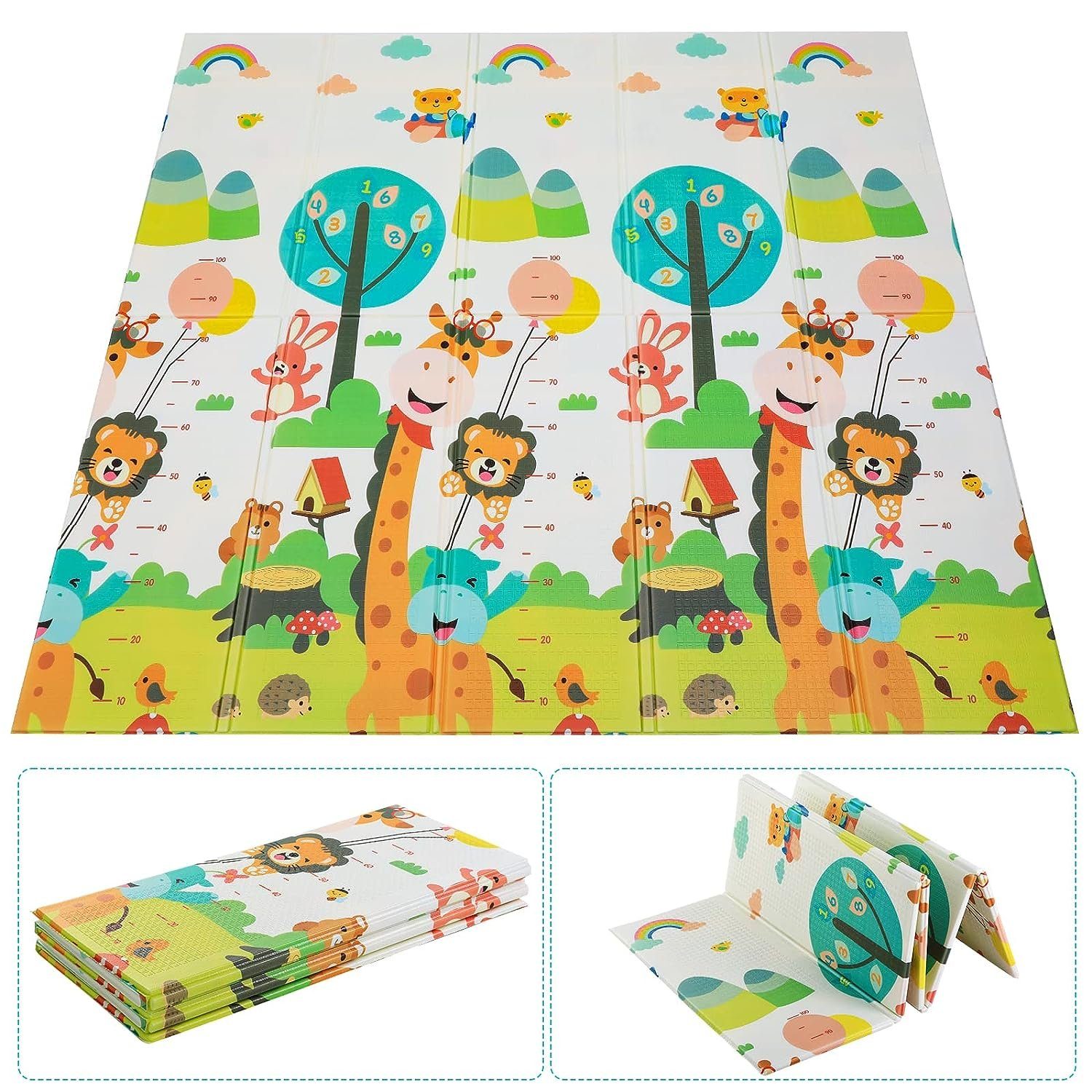 TLGREEN Spielmatte 200×180cm,Baby Krabbelmatte, Spielteppich Faltbarer,Geru günstig online kaufen