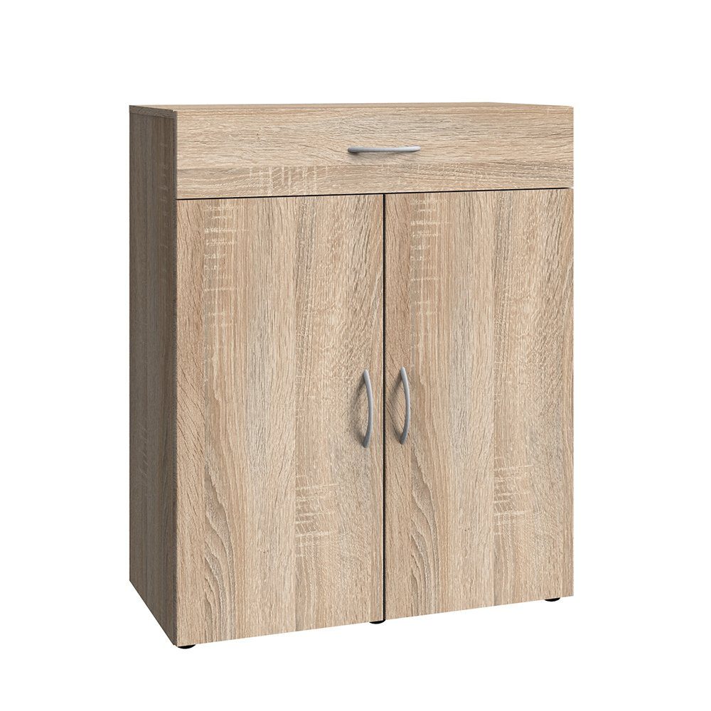 Lomadox Kommode MIAMI-43, Eiche, 1 Tür, 1 Schublade, ca. 80/98/40 cm