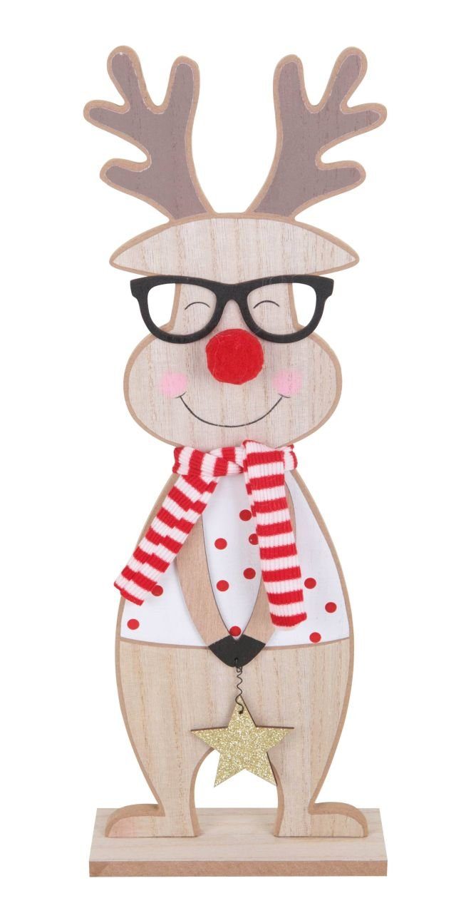 Trend Line Weihnachtsfigur TrendLine Weihnachtsaufsteller Holz Rentier 39 x