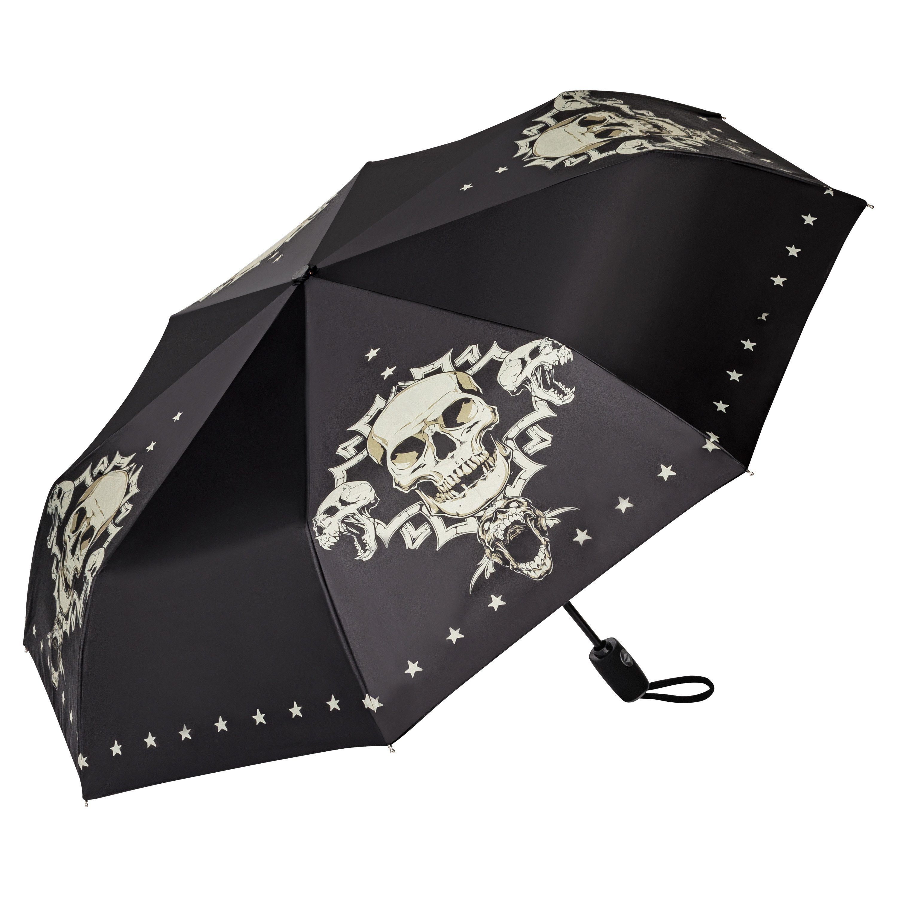 von Lilienfeld Taschenregenschirm Motivschirm Skull Totenkopf günstig online kaufen