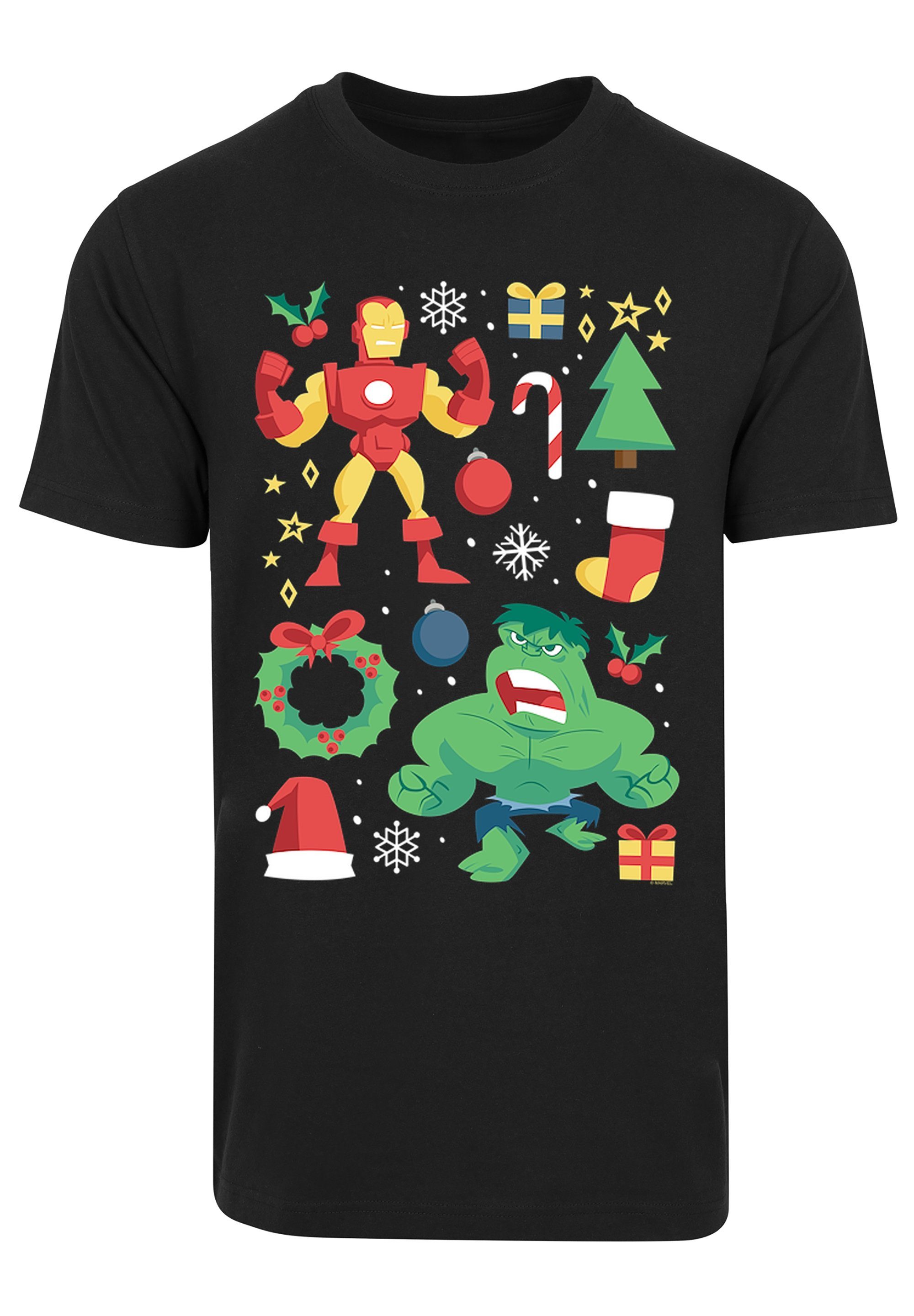 Universe And Print Marvel Hulk Weihnachten F4NT4STIC Man T-Shirt Iron