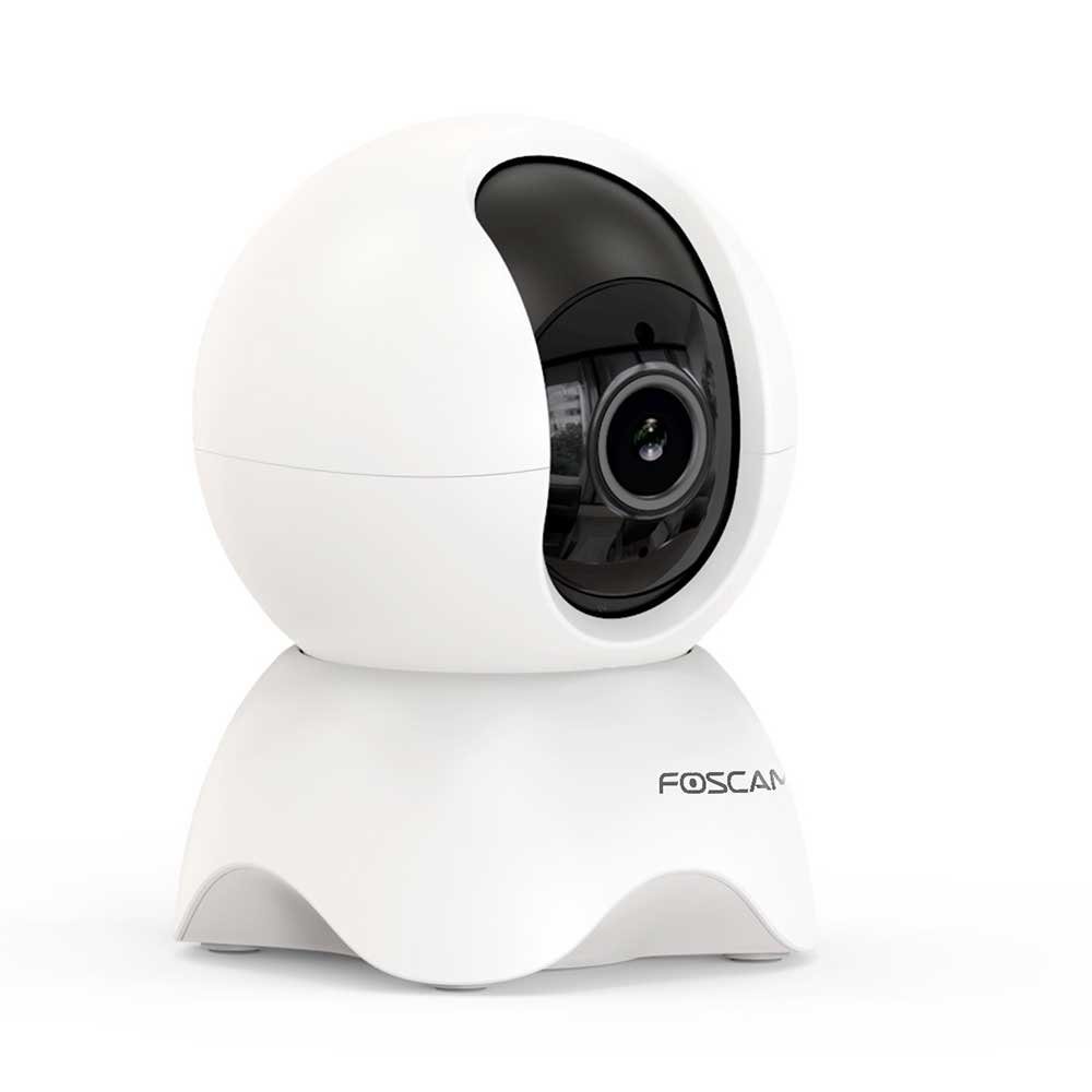 Foscam Überwachungskamera FOSCAM X5 5 MP Super HD WLAN schwenkbare und neigbare (Innenbereich, Nachtsicht, P2P-Funktion, 2-Wege-Audio, Micro-SD-Slot)