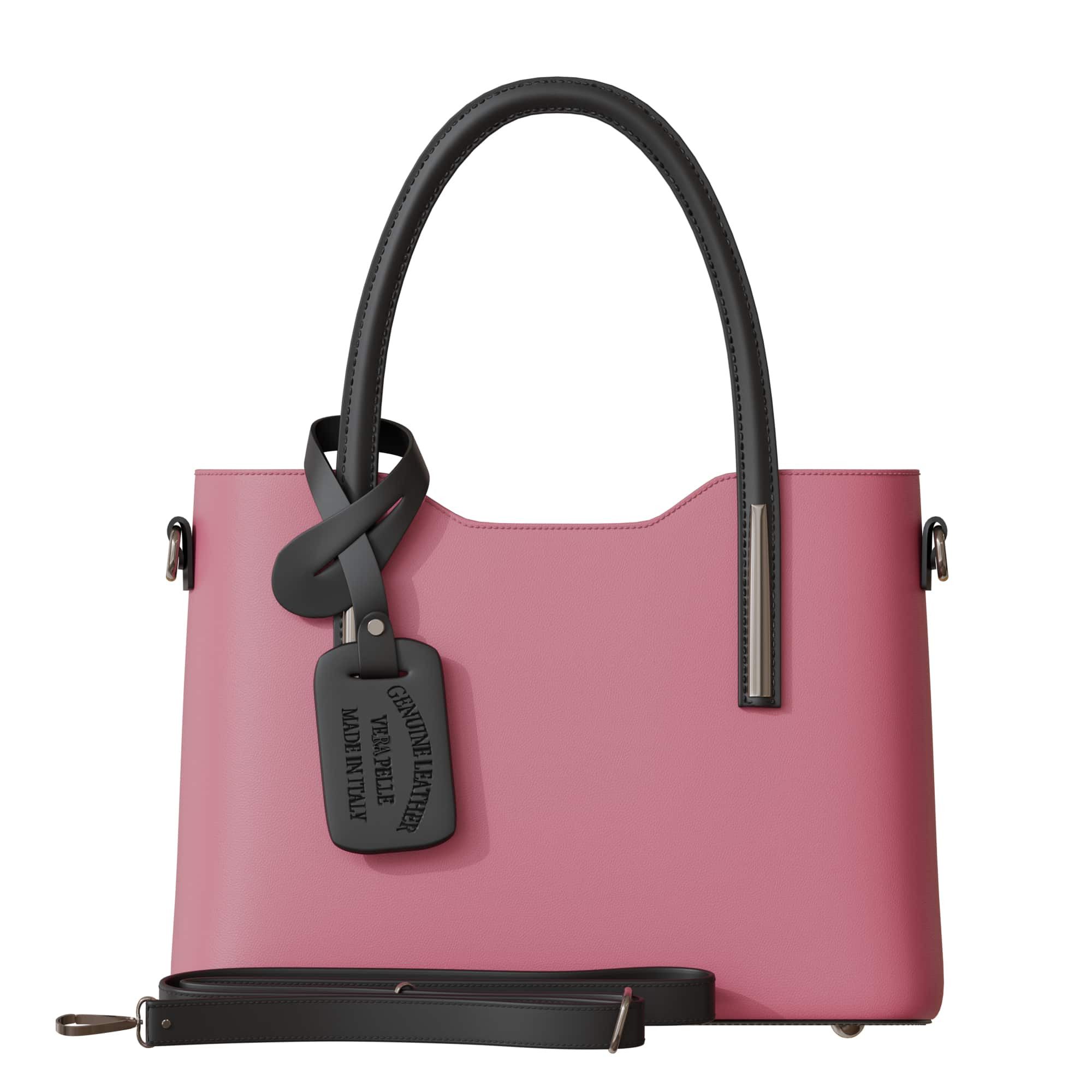KMISSO Henkeltasche Damen Hand Umhänge Henkel Tasche Feinstes Echt Leder 30637 (1-tlg), im eleganten Look