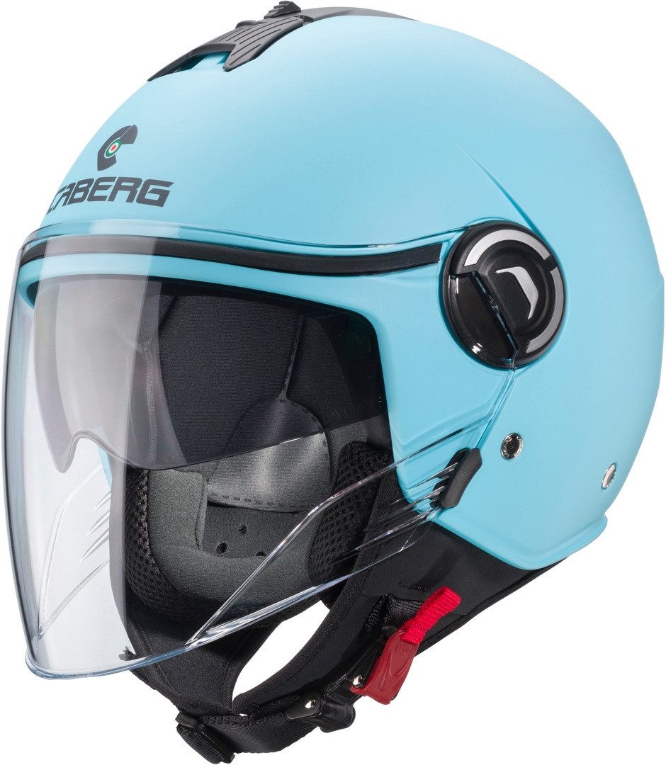Caberg Motorradhelm Riviera V4 X Jethelm, integriertes Sonnenvisier,vorbereitet für Kommunikationssystem